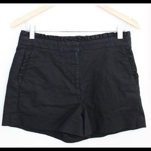J. Crew Black Line. shorts ruffle detail
